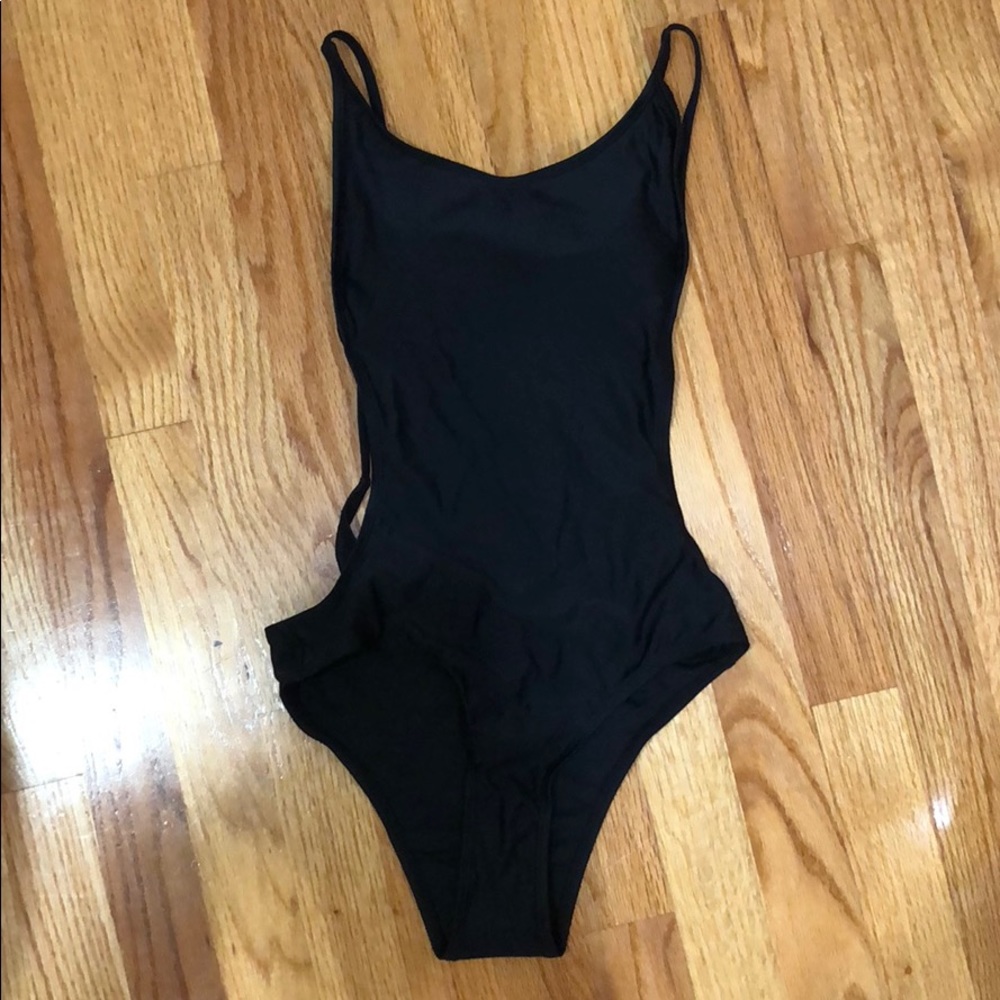 Sunny co black one piece bathing suit